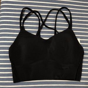 Black Lululemon Like a Cloud Longline Bra Size 4